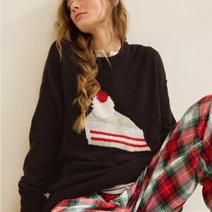 Aerie Softest Luxe Crew Sweater in Brown - NWT szM